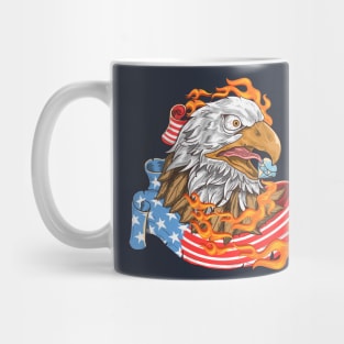 Usa Eagle Flag Fire Mug